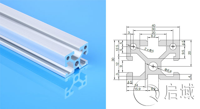 歐標3040直角鋁型材