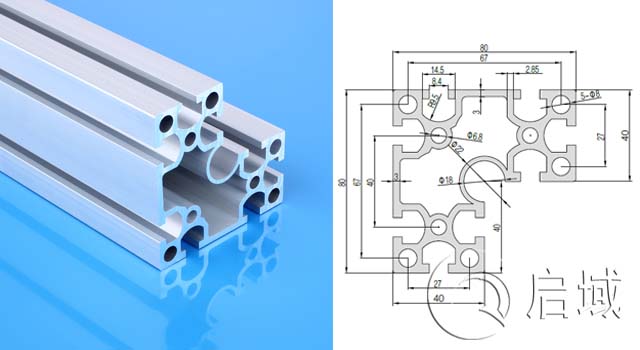 國標8840GZ圓弧轉角鋁型材