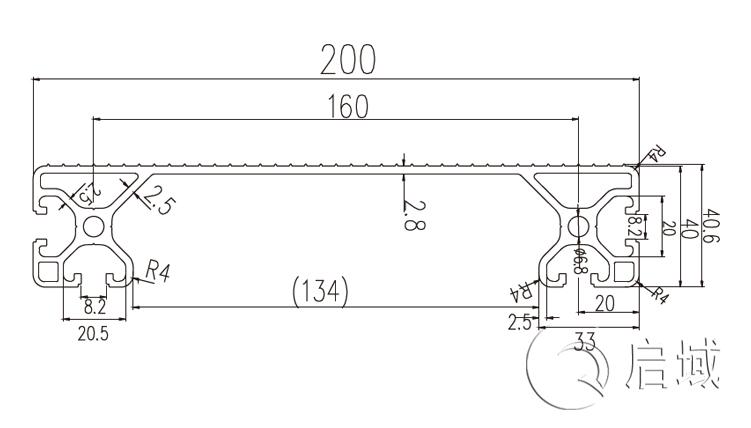 40200鋁型材圖紙 40200鋁型材圖紙